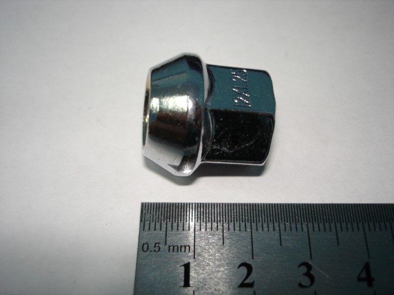 Гайка колесная М12*1,25 (21, ключ 17, конус, открытая, хром.) (артикул ...