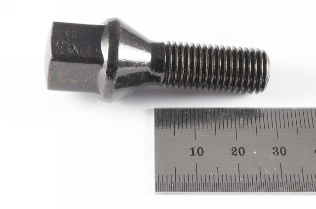 Болт колесный М12*1,5 (55/28, ключ 17, конус, черный) (артикул 966-07 ...