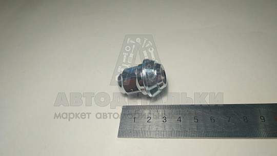 Гайка колесная М12*1,5 (32, ключ 19, конус PCD, закрытая, хром. ) (артикул H-98-0055)