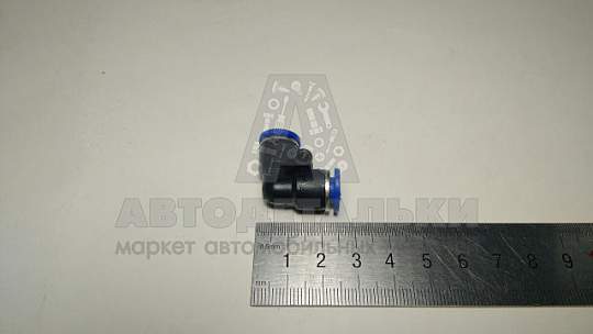 Фитинг пластиковый угловой ф 6 (артикул 22000046)