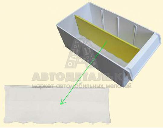 Перегородка продольная короба С-2 прозрачная (артикул С-2 пр)