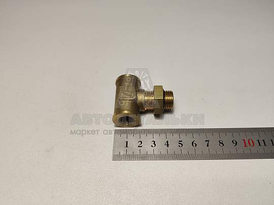 Тройник М12*1,5(внутр.)хM16*1,5хМ12*1,5(внутр.) c контргайкой и уплотнением STARTEC (артикул INF.11.M16F12T)