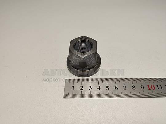 Гайка колесная М22*1,5 (33, ключ 32, прессшайба, открытая, тефлон) с насечкой на юбке (артикул 93865-3104038-02)