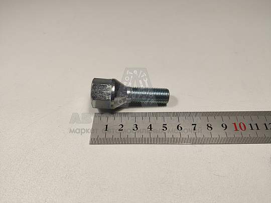 Болт колесный М12*1,25 (55/30,5, ключ 19, цинк) 2108-15 (КРЕПКИЙ ОРЕШЕК)(10.9) (артикул 00356k7046200-009)
