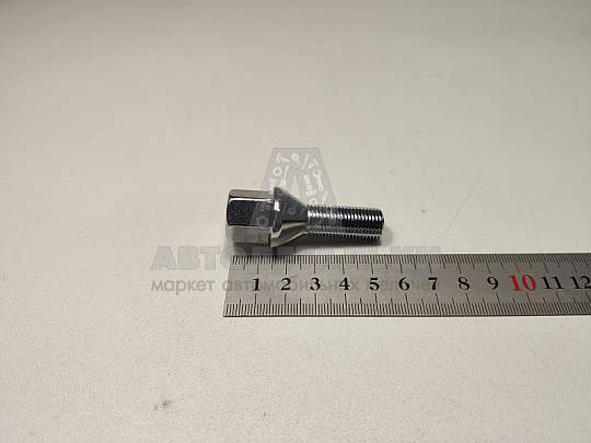 Болт колесный М12*1,25 (54/27, ключ 17, конус, хром.) (КРЕПКИЙ ОРЕШЕК)(10.9) (артикул B1212527-17)