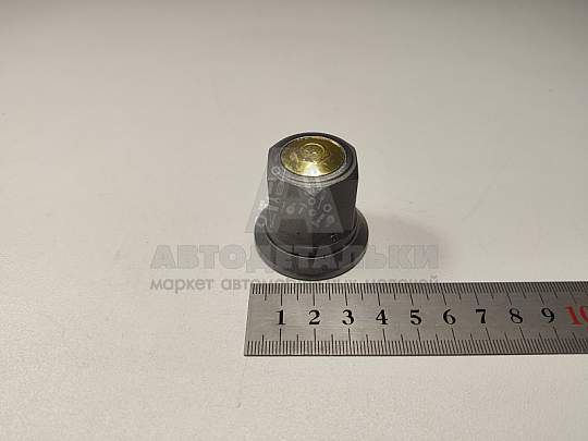 Гайка колесная М18*1,5 (37,ключ 27,закрытая,серый фосфат/золото) 3302 (КРЕПКИЙ ОРЕШЕК) (артикул 3302k3101034-CL-GG)