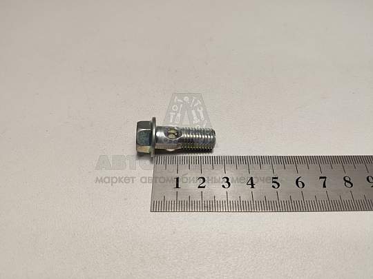 Болт-штуцер М10*1,25*25 шланга подачи масла к турбине дв. Cummins ISF2.8 Газель (артикул 5290872)